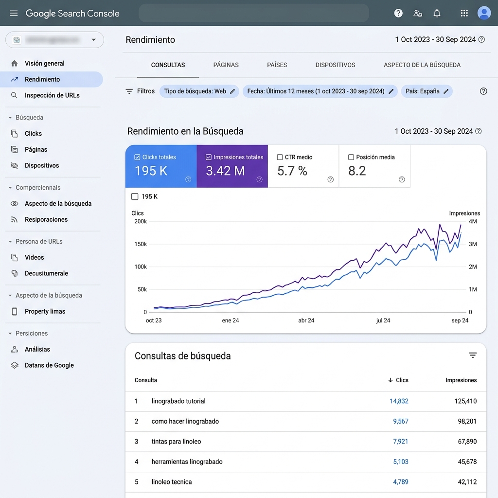 Search Console Tinta Raíz